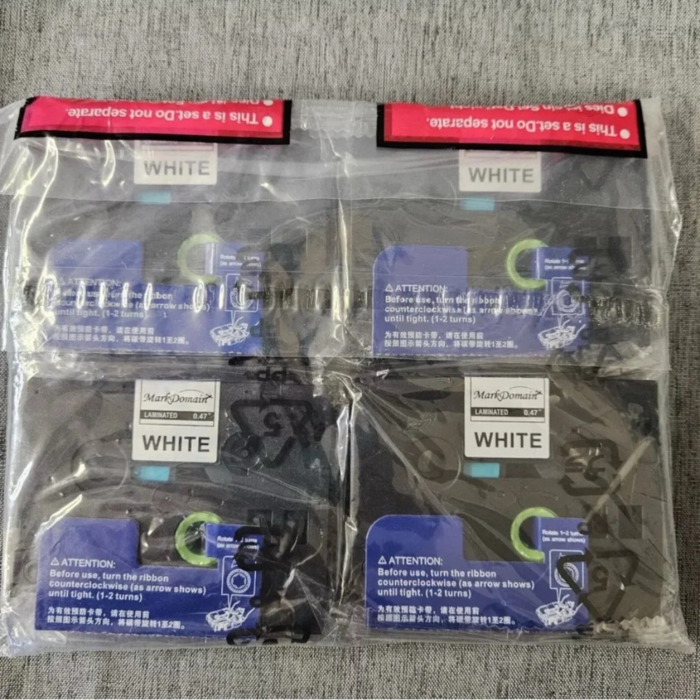 (4-Pk)Mark Domain Label Maker Tape Replacement f/Brother TZE-231 TZ-231 NEW OBO